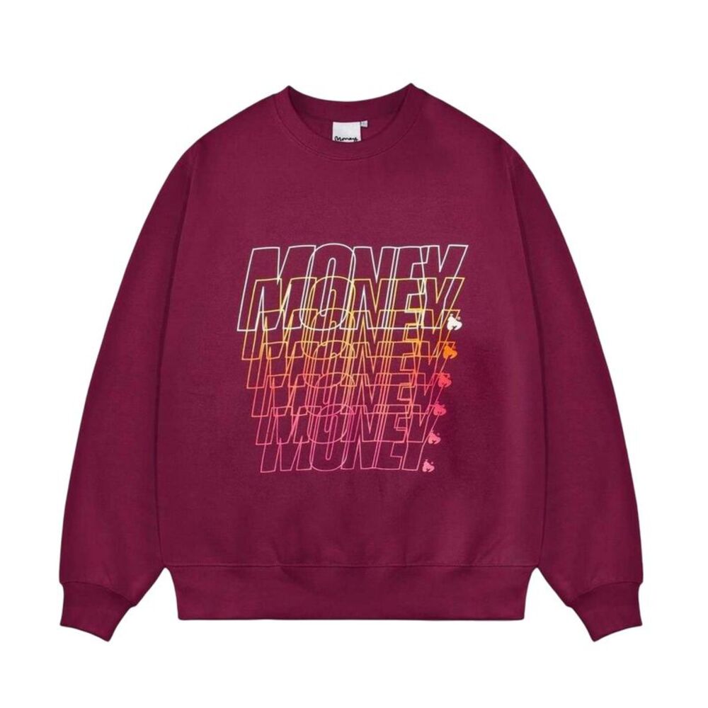Money Mens Repeat Logo Sweatshirt / Plum
